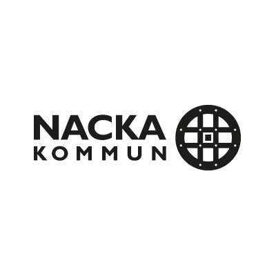 Nacka kommuns logotyp, svartvit
