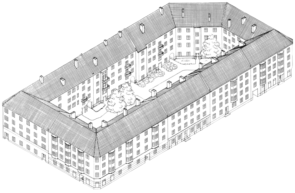 Kvartersbebyggelse 1920-tal. Reppen