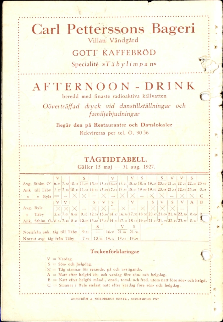 En guland sida tryckt text.