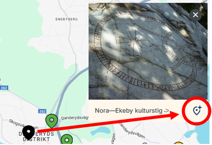 Bilden visar hur man ska välja en ikon i inforutan